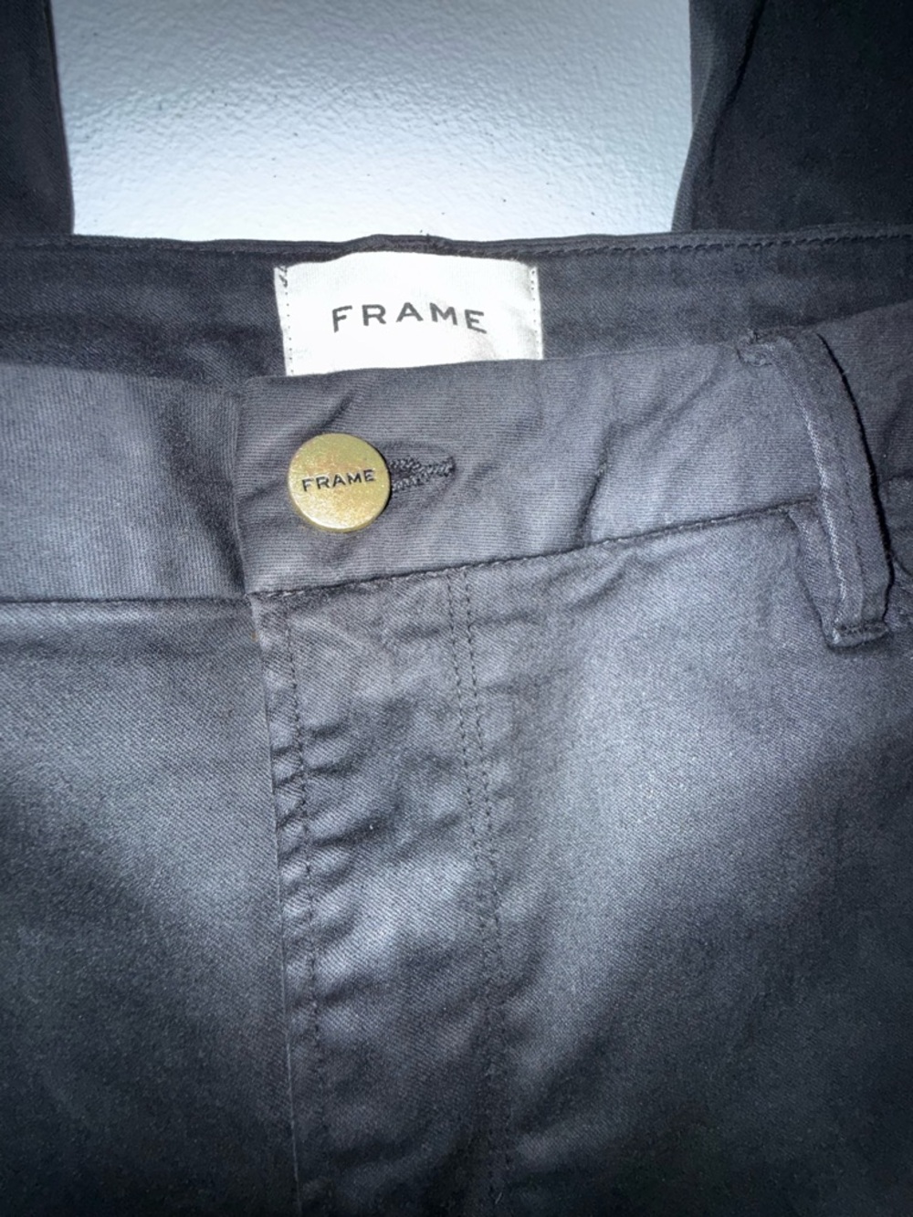 FRAME Le Mini Boot Noir Coated Jeans Black High Rise Stretch Women’s 32 - Picture 11 of 11